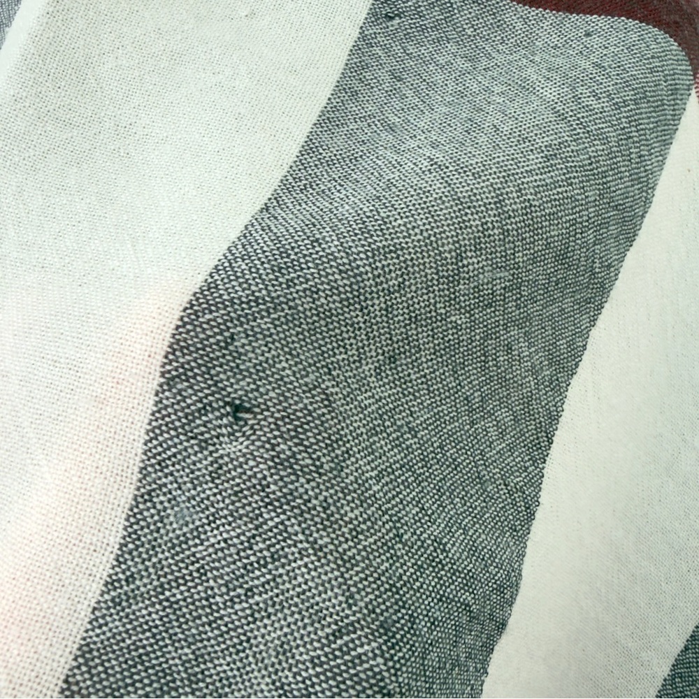 Burberry Checkered Wool Scarf in Cream, Gray, and Red - Picture 5 of 11